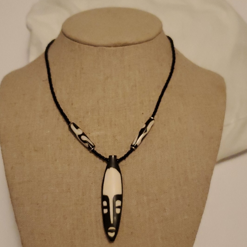 Stone Beads Necklace 16.5 inches Long